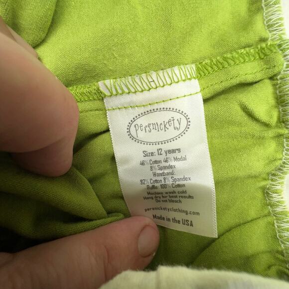 Persnickety Girls Lime Green Ruffle Pants 12 Years Made in USA - Picture 5 of 5
